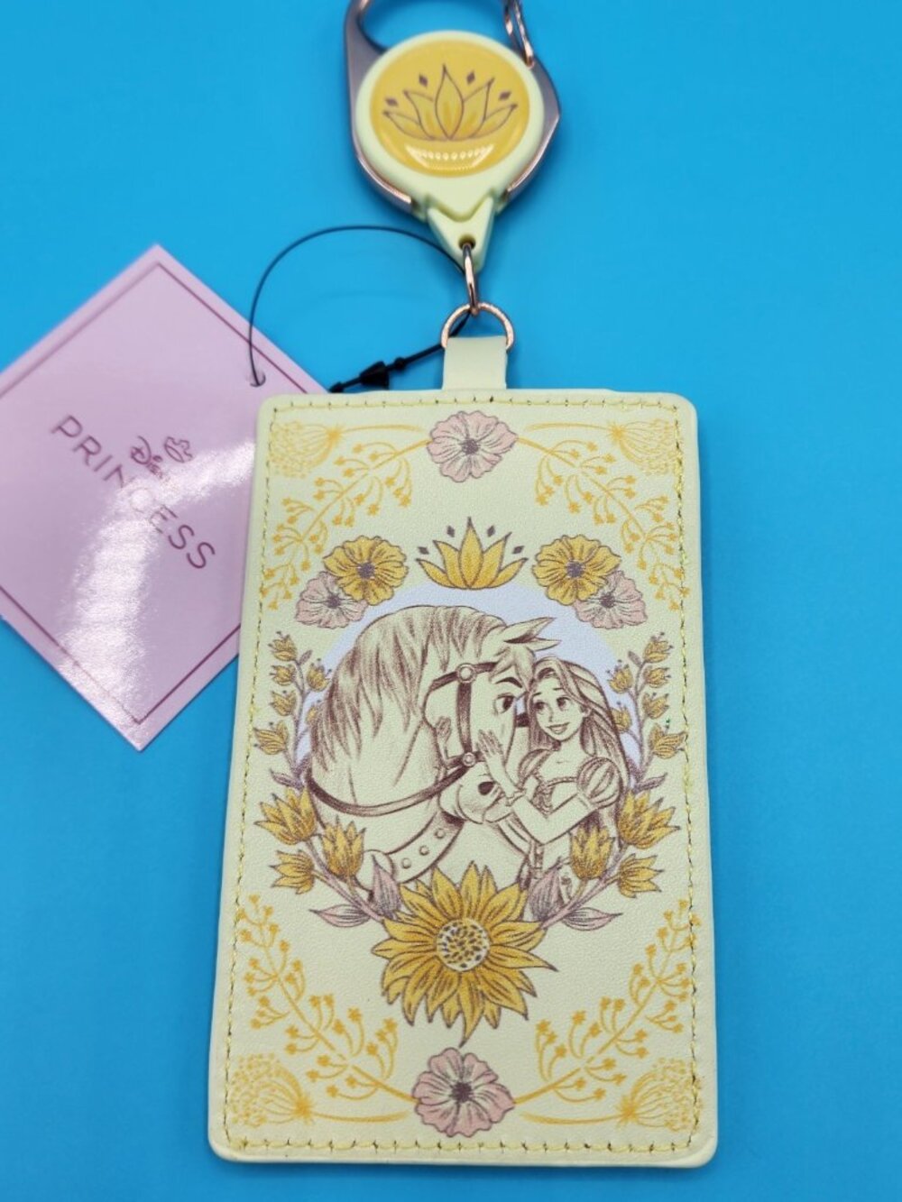 Disney Princess Rapunzel with Horse Tangled Retractable Lanyard ID Holder NEW